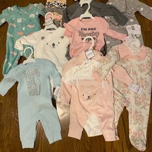 Baby Girls 0-3 Month Lot! All New with Tags!
